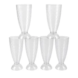 Plastic Milkshake Glass Set – Durable 400ML Plastic Tumblers (6 Pieces)