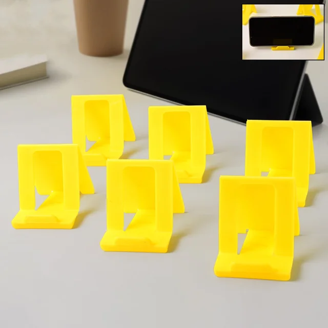Plastic Mobile Phone Stand – Adjustable Foldable 6-Piece Set