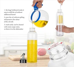 Plastic Oil Dispenser – 1 Litre Transparent Bottle | Vastate