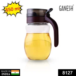 Plastic Oil Dispenser 650ml – Anti-Drip Small Nozzle | Ganesh