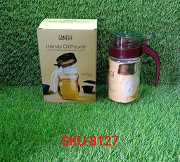 Plastic Oil Dispenser 650ml – Anti-Drip Small Nozzle | Ganesh