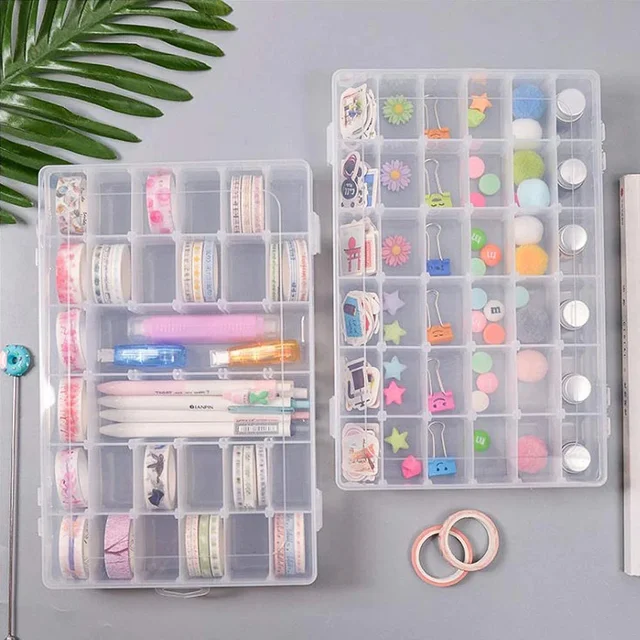 Plastic Organizer Box – 36 Grids, Adjustable Dividers | Organivo