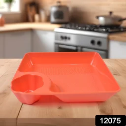 Plastic Plates with Dipping Saucer – Perfect for Snacks & Party Serveware