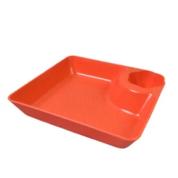 Plastic Plates with Dipping Saucer – Perfect for Snacks & Party Serveware