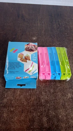 Plastic Pouch Sealer Clips – 18-Piece Airtight Food Bag Clips