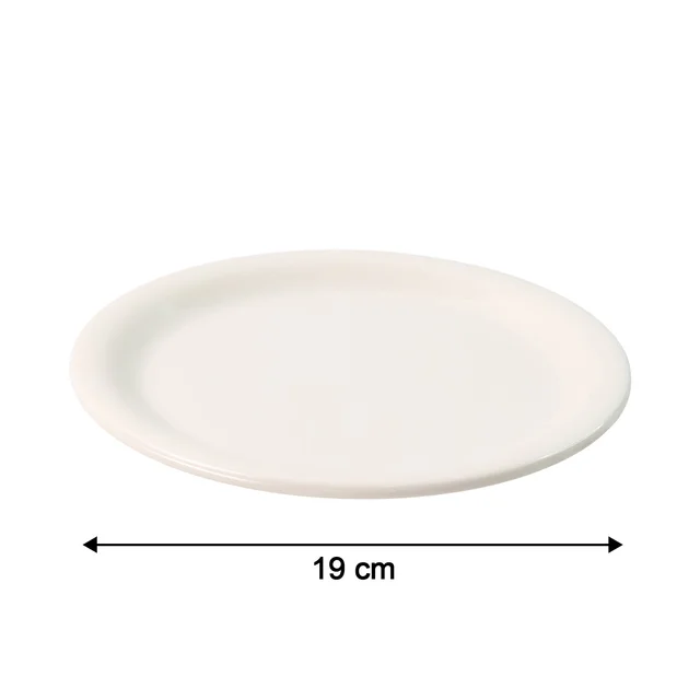 Plastic Round Dinner Plate – 19 cm Durable & Lightweight