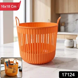 Plastic Round Storage Basket – Durable and Portable Organizer