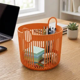 Plastic Round Storage Basket – Durable and Portable Organizer