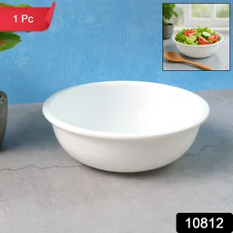 Plastic Serving Bowl 6 Inch – Deep Round White Kitchen Bowl