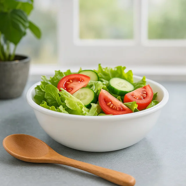 Plastic Serving Bowl 6 Inch – Deep Round White Kitchen Bowl