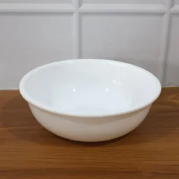 Plastic Serving Bowl 6 Inch – Deep Round White Kitchen Bowl