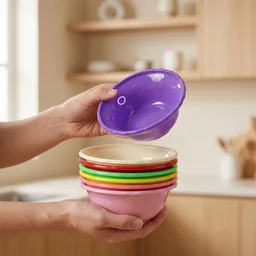 Plastic Serving Bowl Set – Bright, Durable & Unbreakable for Everyday Use