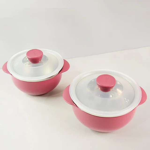 Plastic Serving Bowl Set with Lids – Airtight, Microwave Safe 2 Pieces