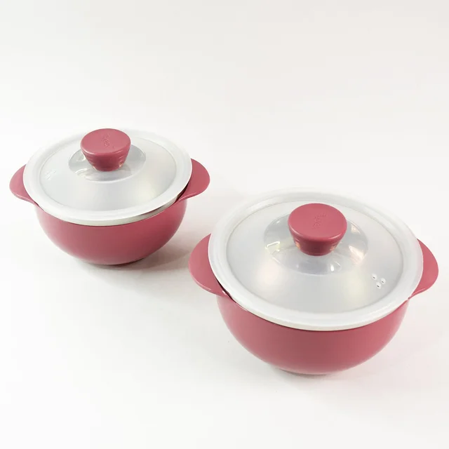 Plastic Serving Bowl Set with Lids – Airtight, Microwave Safe 2 Pieces