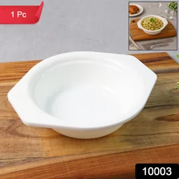 Plastic Serving Bowl with Easy-Grip Side Tabs – Durable & Lightweight