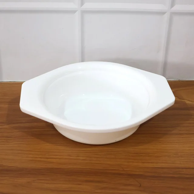 Plastic Serving Bowl with Easy-Grip Side Tabs – Durable & Lightweight