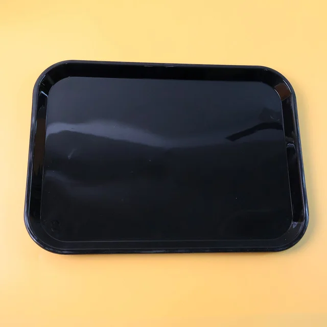 Plastic Serving Tray – 40x30 cm Durable & Break-Resistant Black