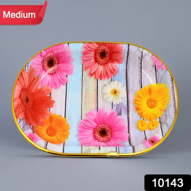 Plastic Serving Tray – Floral Design & BPA-Free | Indo Glow