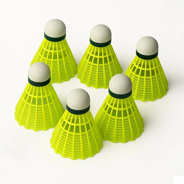 Plastic Shuttlecock – Durable & Consistent Flight (6 Pcs Set)