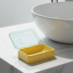 Plastic Soap Case with Cute Smiley Design – Travel Friendly & Hygienic