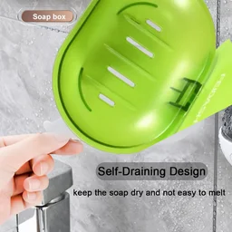 Plastic Soap Dish – Wall Mounted Self-Adhesive | VelvetBubbles