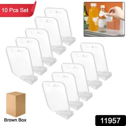 Plastic Storage Baskets – 10 Pcs Adjustable Refrigerator Organizer