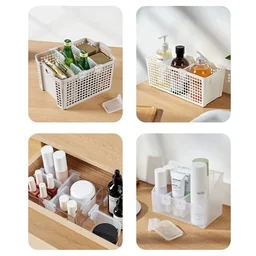Plastic Storage Baskets – 10 Pcs Adjustable Refrigerator Organizer