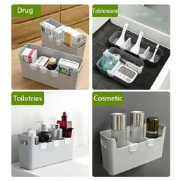Plastic Storage Baskets – 10 Pcs Adjustable Refrigerator Organizer