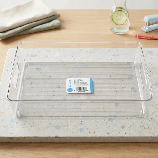 Plastic Storage Box Organizer with Handles – Clear & Space-saving