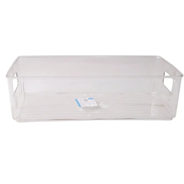 Plastic Storage Box Organizer with Handles – Clear & Space-saving