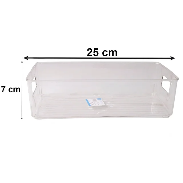 Plastic Storage Box Organizer with Handles – Clear & Space-saving