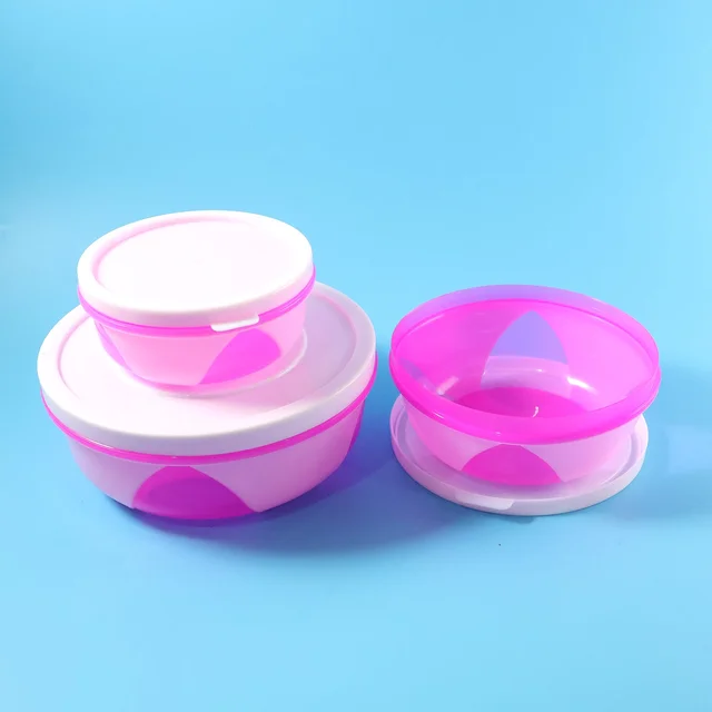 Plastic Storage Containers Set of 3 – Durable & Airtight Kitchen Boxes