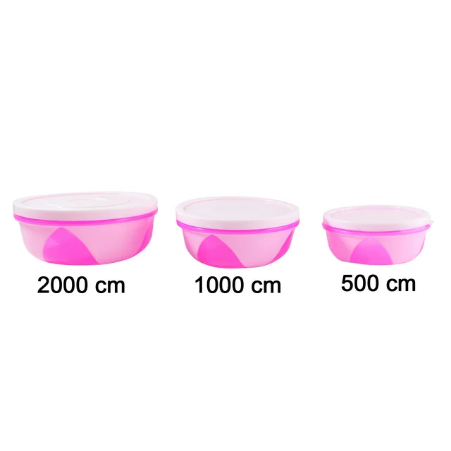 Plastic Storage Containers Set of 3 – Durable & Airtight Kitchen Boxes