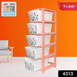 Plastic Storage Drawer – 5-Layer Large Modular Organizer
