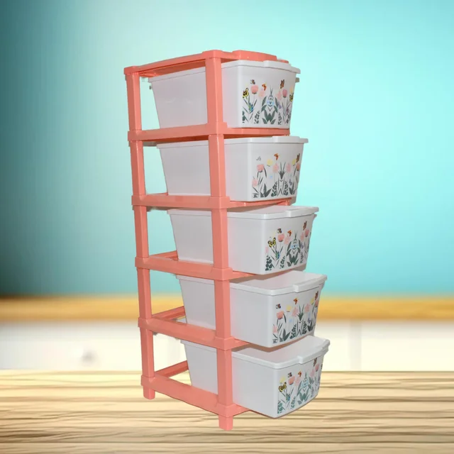 Plastic Storage Drawer – 5-Layer Large Modular Organizer
