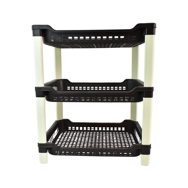 Plastic Storage Rack – 3-Tier Durable Multi-Use Organizer