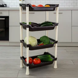 Plastic Storage Rack – 4-Layer Multi-Purpose Organizer