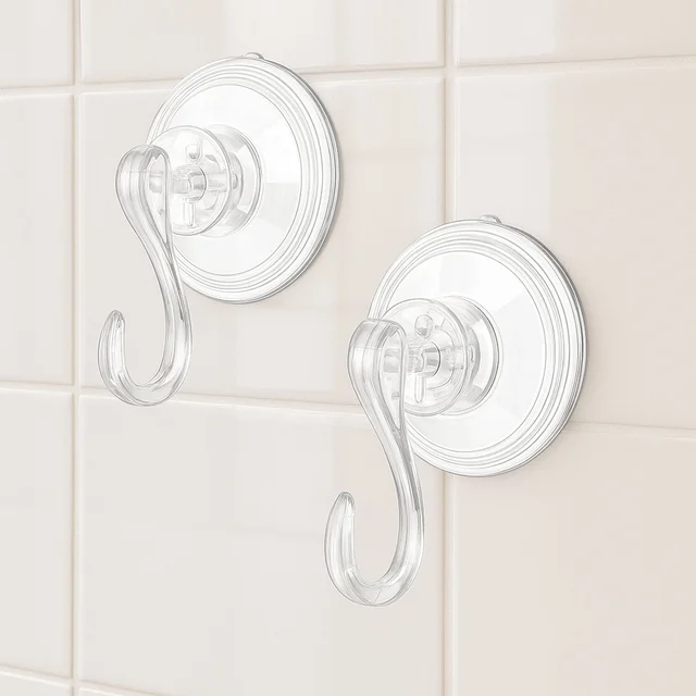 Plastic Suction Cup Hooks – Strong Hold & Reusable 4-Pc Set