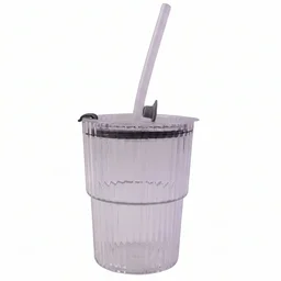Plastic Tumbler with Lid – 450ml Reusable, Clear & Leak-Proof