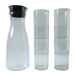 Plastic Water Jug and Glass Set – Durable, Lightweight Drinkware