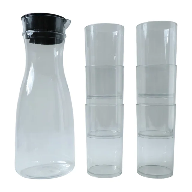 Plastic Water Jug and Glass Set – Durable, Lightweight Drinkware