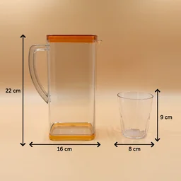 Plastic Water Jug Set 2L with 6 Glasses – BPA-Free | hydrozilla