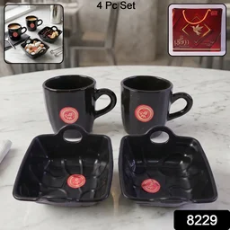 Play Station Ceramic Mug and plastic Bowl Set – 4-Piece | JubileeJoy