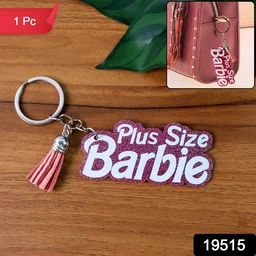 Plus Size Barbie Keychain – Glitter Finish & Tassel Charm