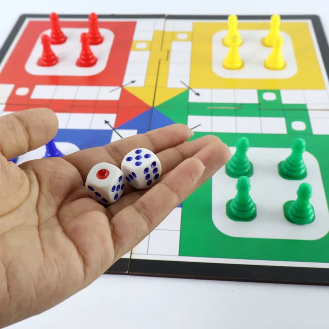 Pocket Ludo Game – Foldable Travel Board Set for Kids & Family