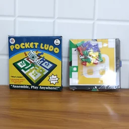 Pocket Ludo Game – Foldable Travel Board Set for Kids & Family