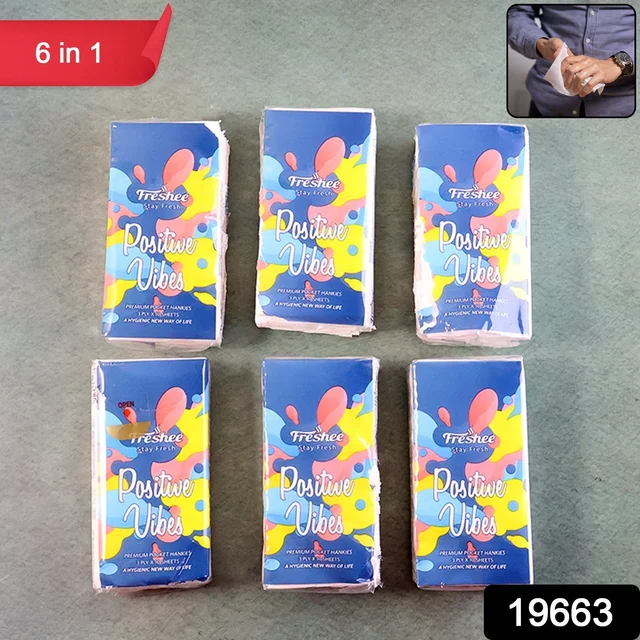 Pocket Tissue Pack – Ultra-Soft, Travel-Friendly 6-Pack