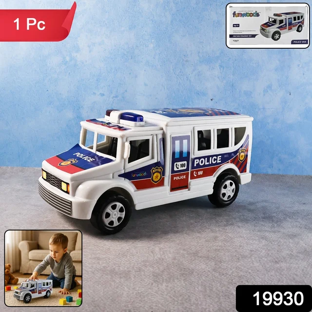 Police Van Toy – Friction Powered Realistic Kids Vehicle