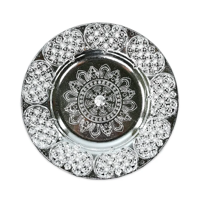 Pooja Thali Set – 8-Inch Plastic Silver Color for Festivals | Styleva