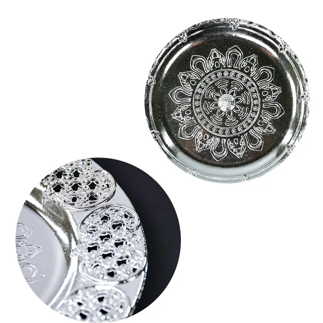Pooja Thali Set – 8-Inch Plastic Silver Color for Festivals | Styleva